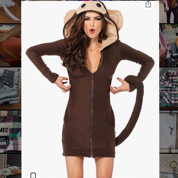 Leg avenue women’s cozy monkey - Picture 2 of 6